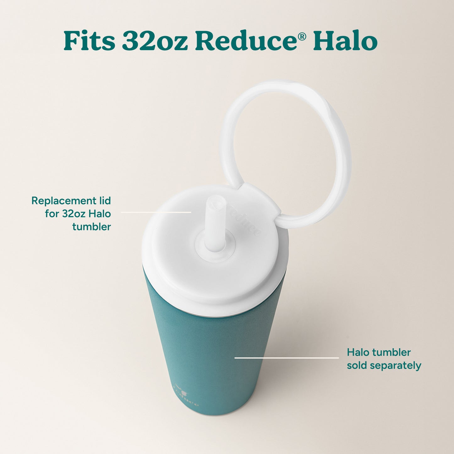 Halo Large Lid & Straw Set