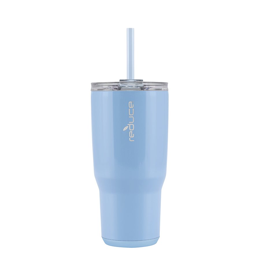 Reduce Cold-1 34 oz Tumbler with Lid and Straw, 2 Pack Lilac Bud and Sand