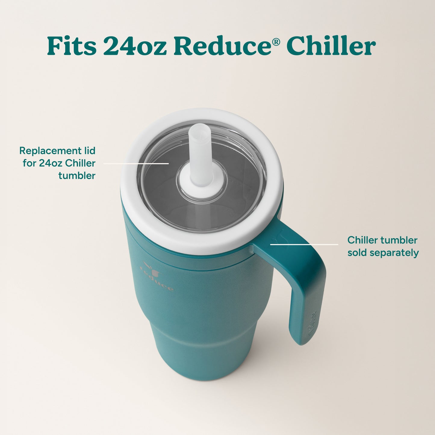 Chiller Medium Lid & Straw Set