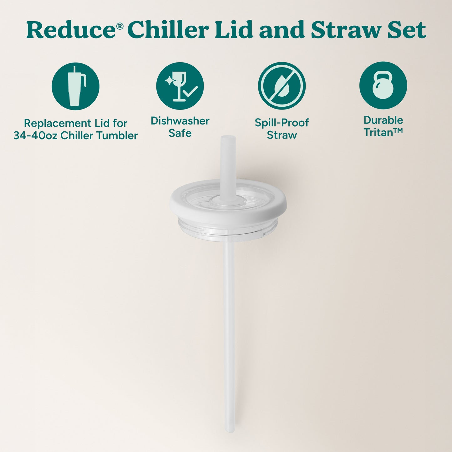 Chiller Large Lid & Straw Set