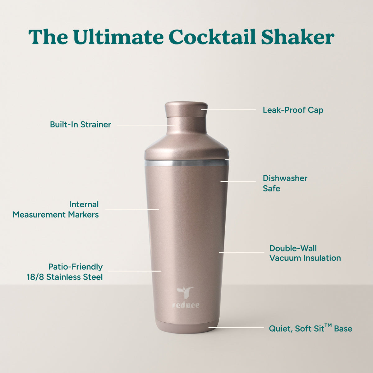 Cocktail Shaker 20 oz - Reduce Everyday