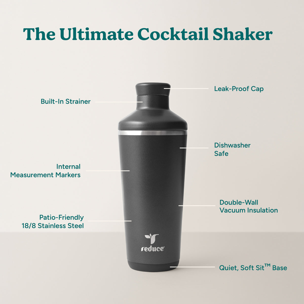 Cocktail Shaker 20 oz - Reduce Everyday