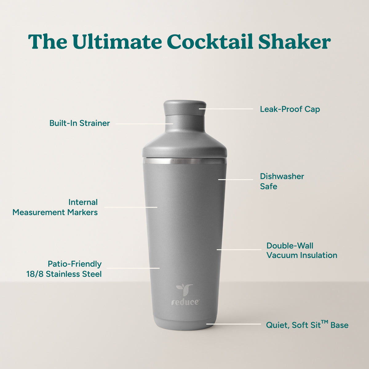 Cocktail Shaker 20 oz - Reduce Everyday