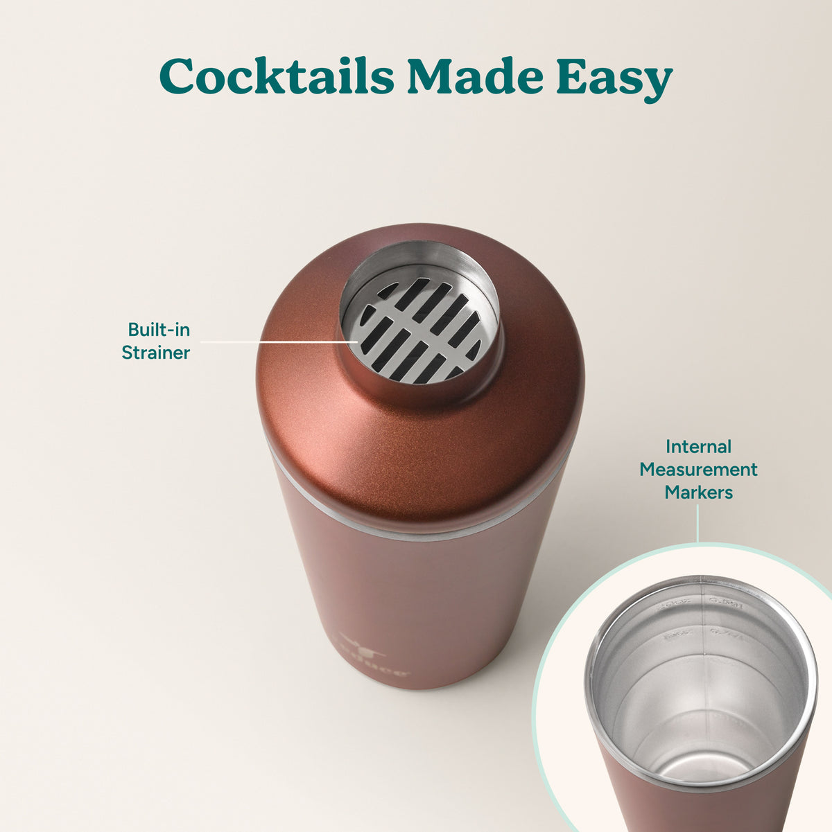 Cocktail Shaker 20 oz - Reduce Everyday