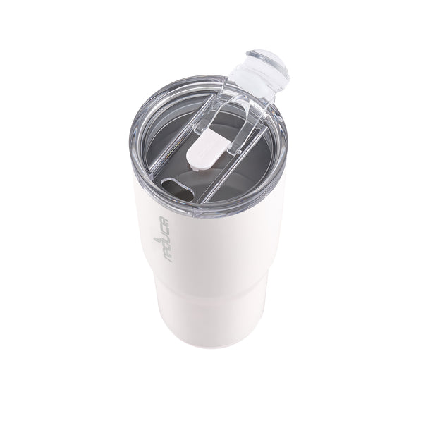 Reduce Vacuum Insulated Stainless Steel Cold1 Tumbler with Handle, Lid, and Straw, Champagne, 24 oz.