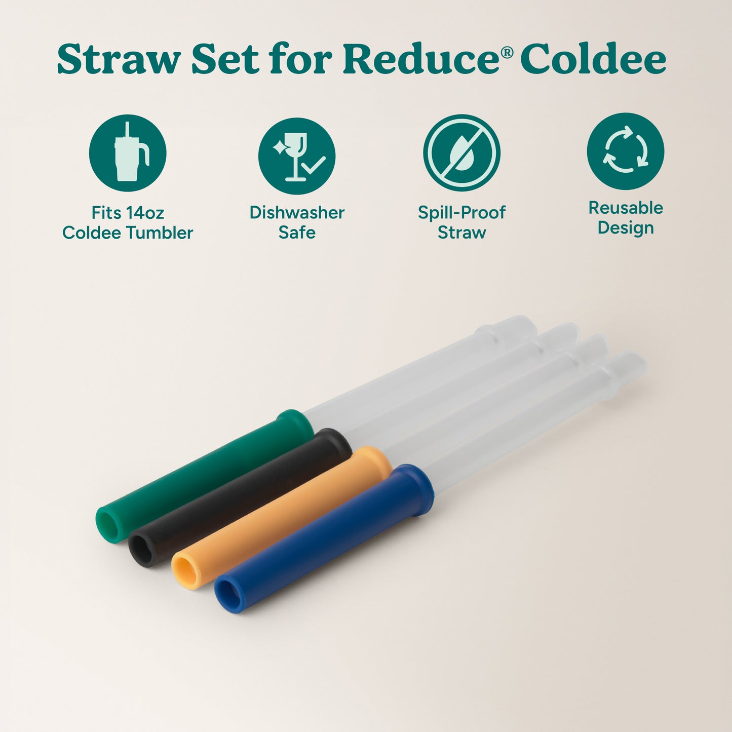 Coldee Straw Set 4PK - Reduce Everyday