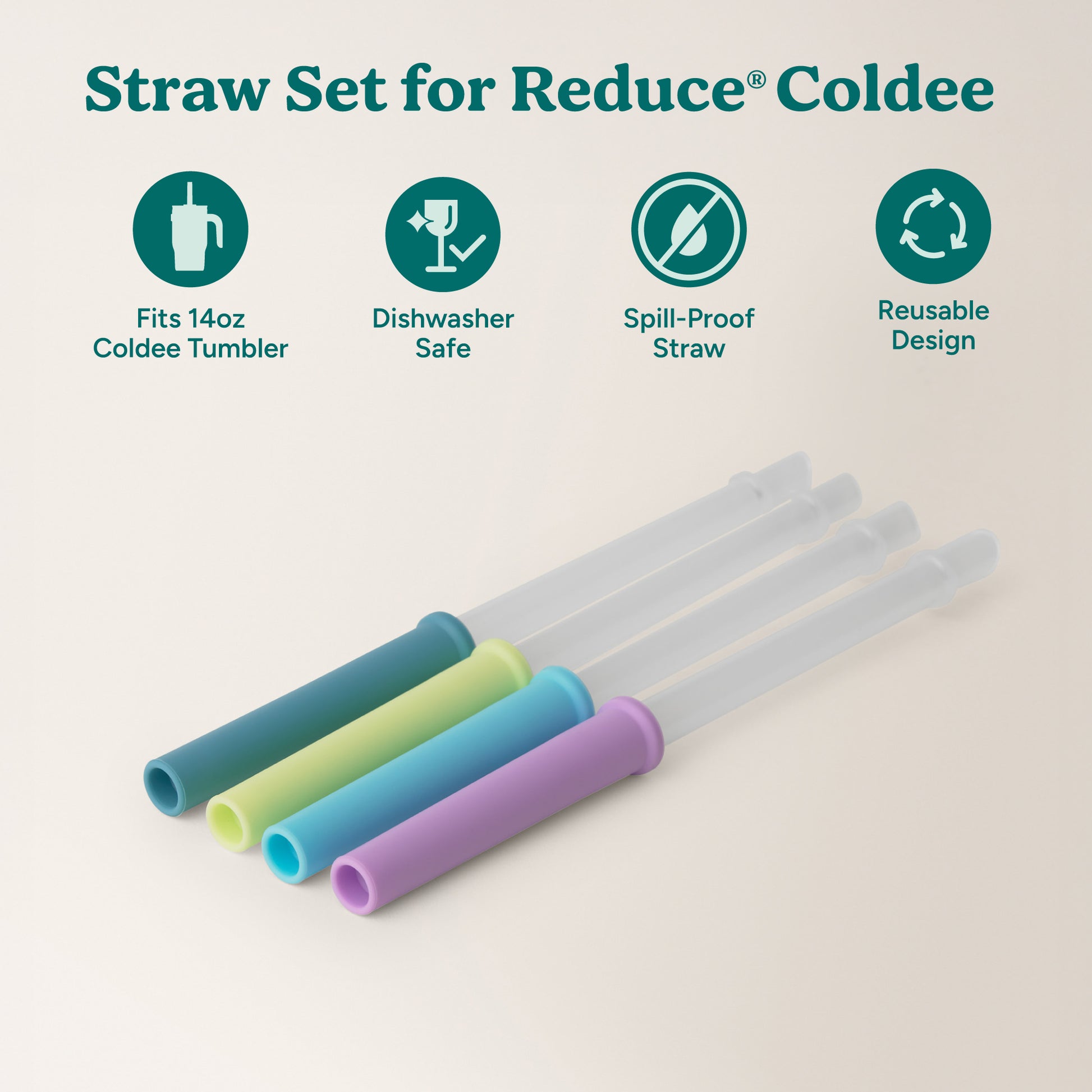 Coldee Straw Set 4PK - Reduce Everyday
