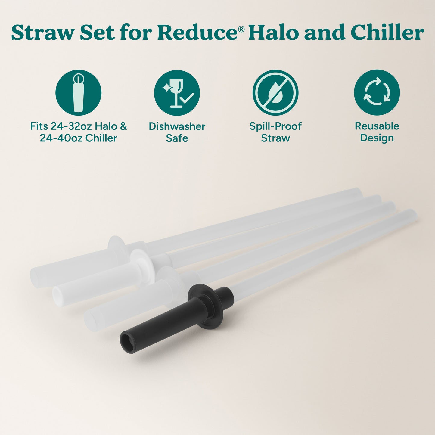 Straw Set for Halo and Chiller - Reduce Everyday