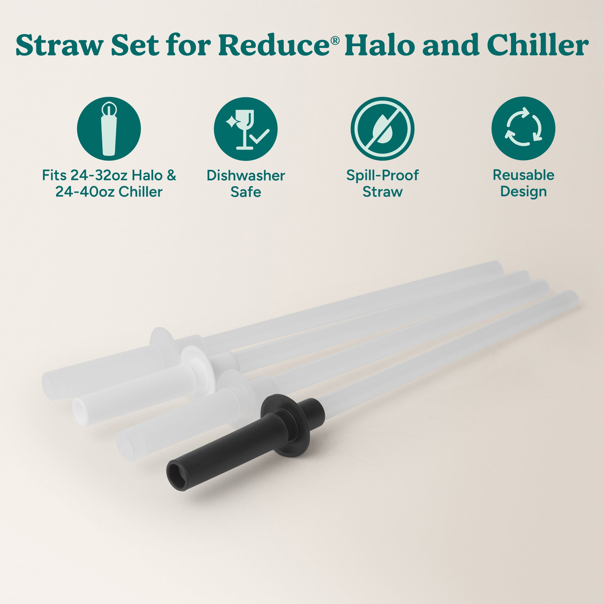 Straw Set for Halo and Chiller - Reduce Everyday