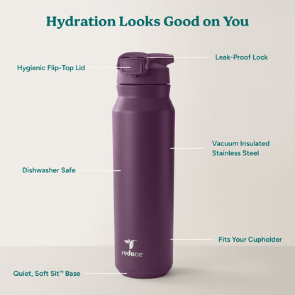 Hydrate Pro 32oz Stainless Steel Water Bottle - Reduce Everyday