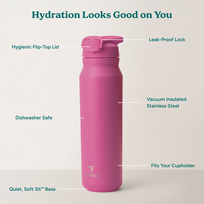 Hydrate Pro 32oz Stainless Steel Water Bottle - Reduce Everyday
